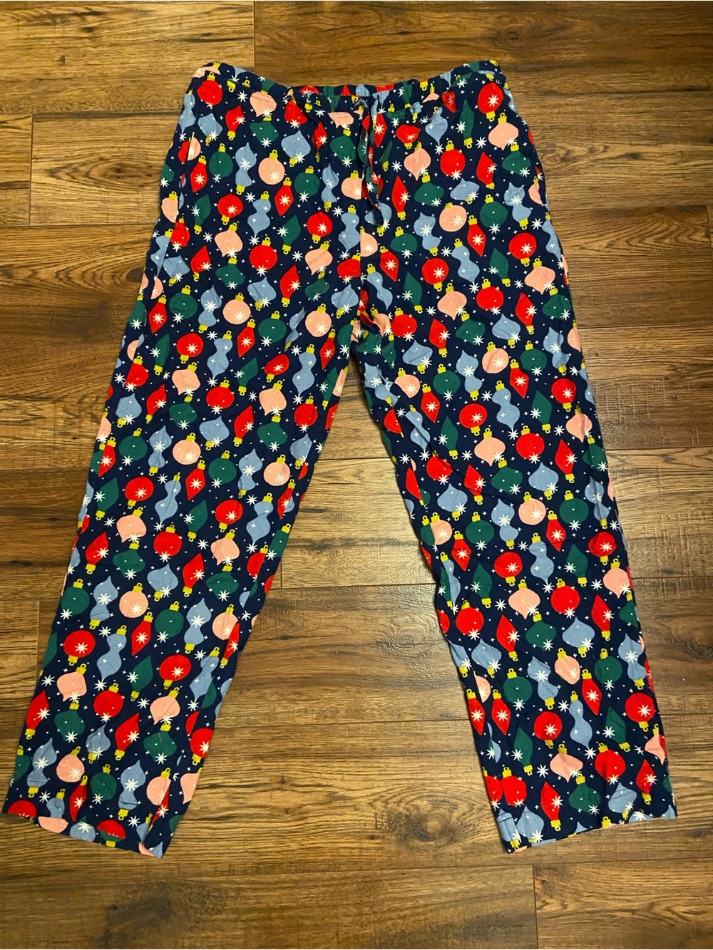 Hanna Andersson Christmas Holiday Ornament Print Multicolor Pajama Pants Size M